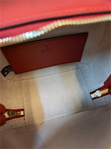 Gu.cci Blondie Top Handle Bag Red Leather 744434