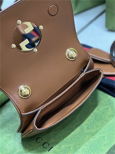 Gu.cci Blondie Mini Bag Brown Leather 698643