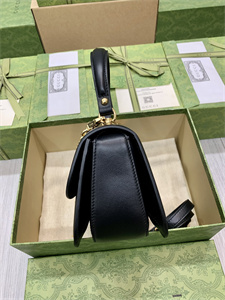 Gu.cci Blondie Small Top Handle Bag Black Leather 735101