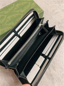 Gu.cci Blondie Zip Around Wallet Black Leather 760312