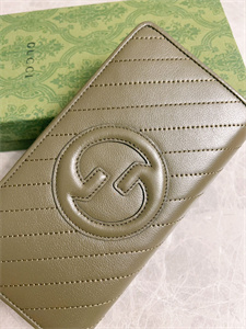 Gu.cci Blondie Zip Around Wallet Dark Grey Leather 760312