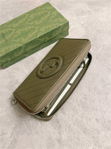 Gu.cci Blondie Zip Around Wallet Dark Grey Leather 760312