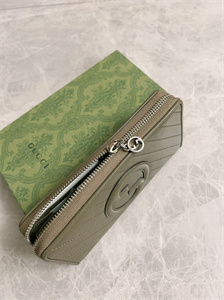Gu.cci Blondie Zip Around Wallet Dark Grey Leather 760312