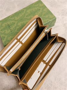 Gu.cci Blondie Zip Around Wallet Brown Leather 760312