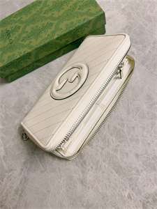 Gu.cci Blondie Zip Around Wallet White Leather 760312
