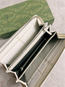 Gu.cci Blondie Zip Around Wallet White Leather 760312