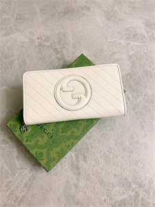 Gu.cci Blondie Zip Around Wallet White Leather 760312