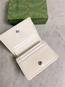 Gu.cci Blondie Card Case Wallet White Leather 760317