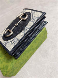 gu.cci horsebit 1955 card case wallet S*p*e canvas 621887