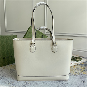 Gu.cci Ophidia Medium Tote Bag White Leather 778958