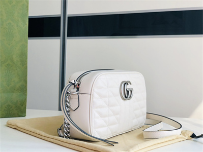 Gu.cci GG Marmont Small Shoulder Bag White 447632