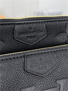 L.V Multi Pochette Accessories Monogram Empreinte Grained Cowhide Black M80399
