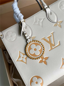 L.V ONTHEGO MM Monogram Empreinte Cream/Saffron M45717
