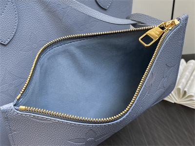 L.V Neverful MM Monogram Empreinte Grey Blue M46482