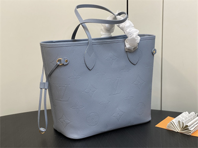 L.V Neverful MM Monogram Empreinte Grey Blue M46482