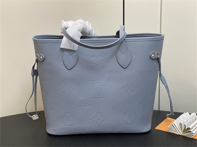 L.V Neverful MM Monogram Empreinte Grey Blue M46482