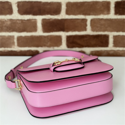 G*u*i horsebit 1955 shoulder bag pink leather 602204