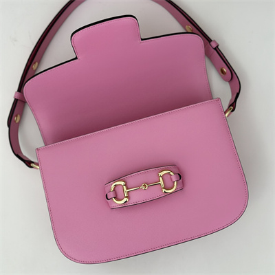 G*u*i horsebit 1955 shoulder bag pink leather 602204