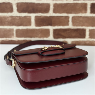 G*u*i horsebit 1955 shoulder bag burgundy leather 602204