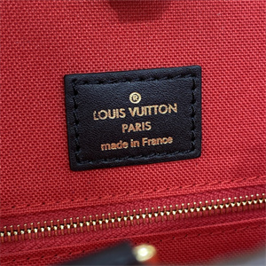 L.V ONTHEGO GM Monogram Canvas with Black Leather Long Strap M45320