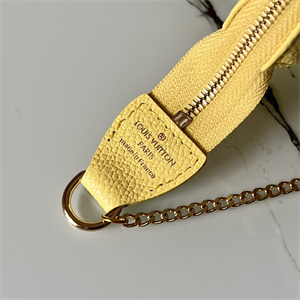 L.V Mini Pochette Accessories Monogram Empreinte Yellow M46129