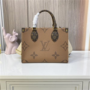 L.V ONTHEGO PM Monogram Canvas with Beige Strap M46373