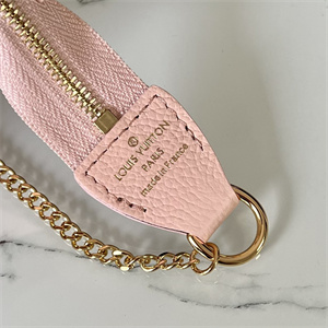 L.V Mini Pochette Accessories Monogram Empreinte Pink M80501