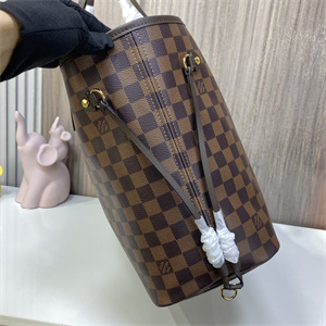 L.V Neverful MM Damier Ebene Inside Red N41358