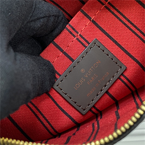 L.V Neverful MM Damier Ebene Inside Red N41358