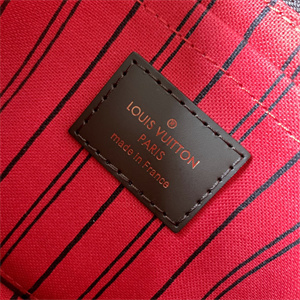 L.V Neverful PM Damier Ebene Inside Red N41359