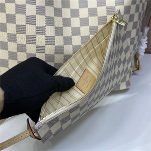 L.V Neverful MM Damier Azur Inside Cream N41361