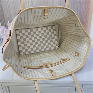 L.V Neverful MM Damier Azur Inside Cream N41361