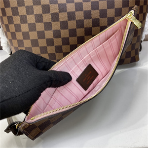 L.V Neverful MM Damier Ebene Inside Pink N41603