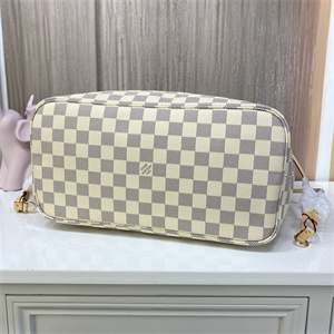 L.V Neverful MM Damier Azur Inside Pink N41605