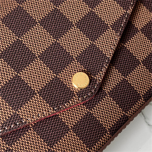 L.V  Felicie Pochette Damier Ebene Chain N63032