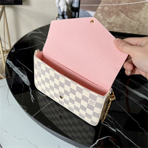 L.V Felicie Pochette Damier Azur Chain N63106