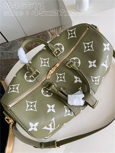 L.V Keepall Bandoulière 45 Monogram Empreinte Green M46671
