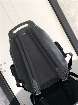 Di.or Maxi Gallop Backpack Grained Calfskin Black
