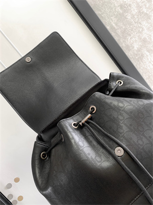 D*or backpack black oblique calfskin