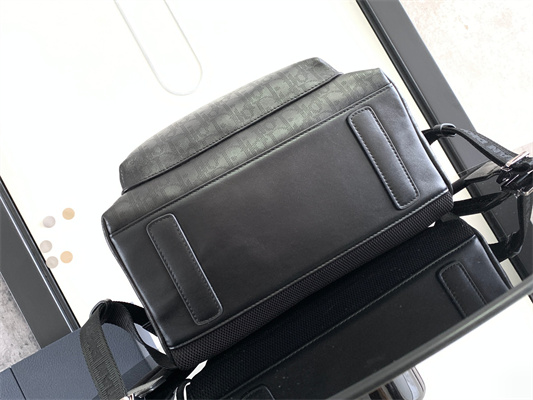 D*or backpack black oblique calfskin