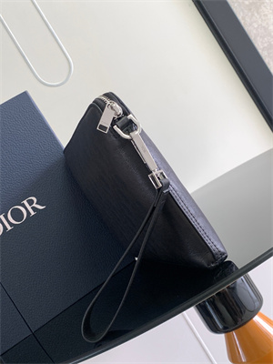 Di.or Pouch Black Oblique Galary Calfskin