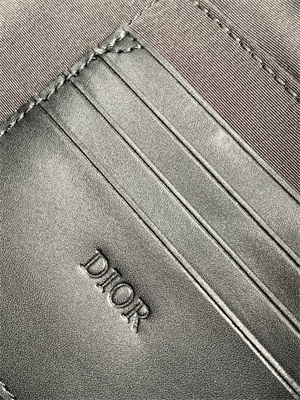 Di.or Pouch Black Oblique Galary Calfskin