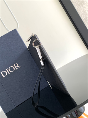 Di.or Pouch Black Oblique Galary Calfskin