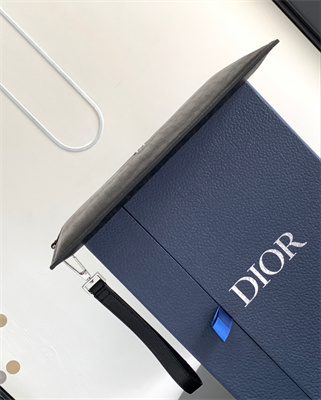 Di.or Pouch Black Oblique Galary Calfskin