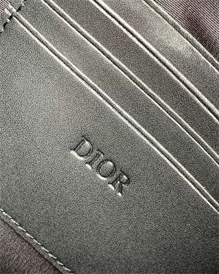 Di.or Pouch Black Oblique Galary Calfskin