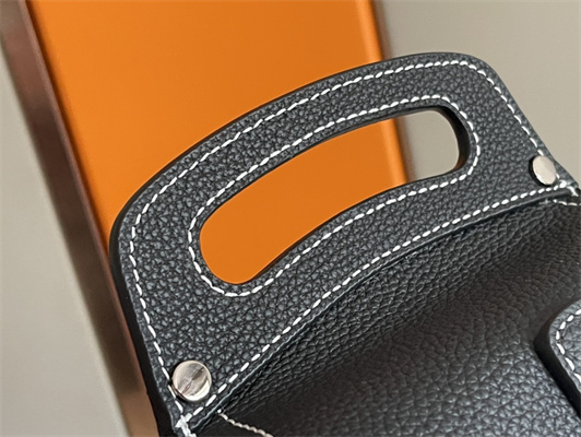 Di.or Mini Gallop Sling Bag Black Grained Calfskin