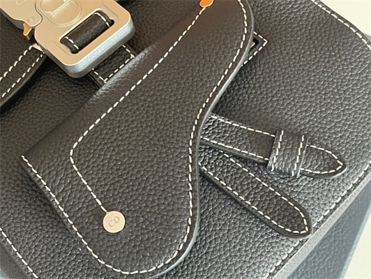 Di.or Mini Gallop Sling Bag Black Grained Calfskin