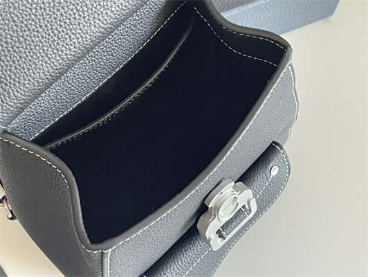 Di.or Mini Gallop Sling Bag Black Grained Calfskin