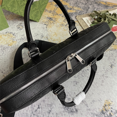 Gu.cci Jumbo GG Briefcase Black leather 658573
