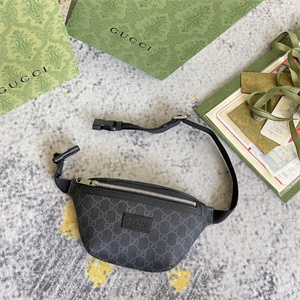 Gu.cci GG Canvas Belt Bag Black 675181